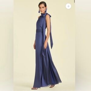 Sachin & Babi Kayla Halter Gown Deep Cobalt NWT